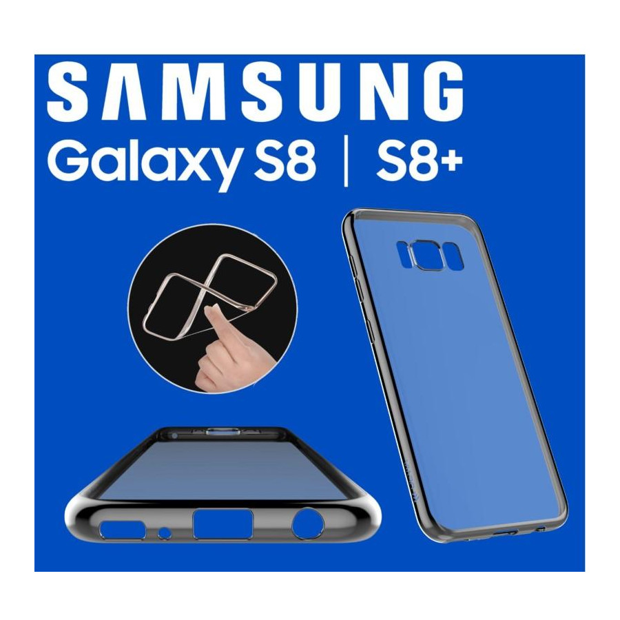 Cover Glitter Soft per Samsung S8 Plus Gun Black